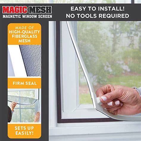 Magic mesh magnetic window screenn